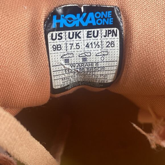 Hoka One One Arahi 6 Sun Baked Womens Orange Size 9 Running Shoes 1123195 SBCR - Picture 9 of 10